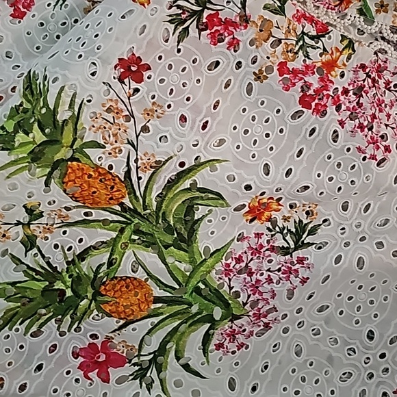 Farm Rio Delicate Forest Scarves Midi Dress - Picture 7 of 7